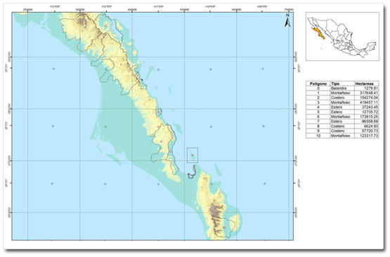 Mapa de sitios ramsar en B.C.S. Mapa de sitios ramsar en B.C.S.